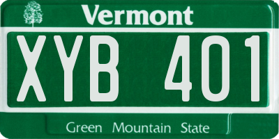 VT license plate XYB401
