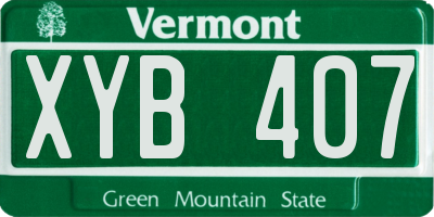 VT license plate XYB407