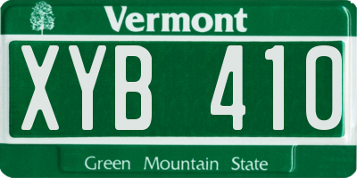 VT license plate XYB410