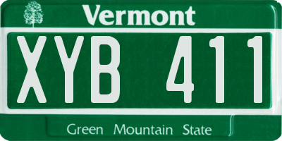 VT license plate XYB411