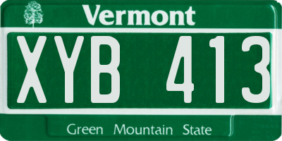 VT license plate XYB413