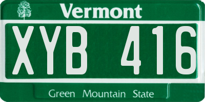 VT license plate XYB416