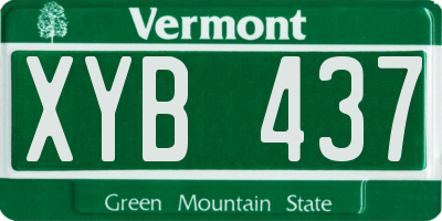 VT license plate XYB437