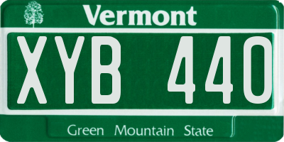 VT license plate XYB440