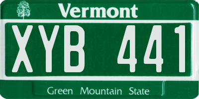 VT license plate XYB441
