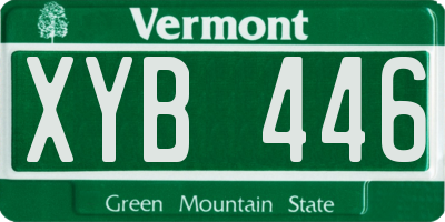 VT license plate XYB446