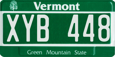 VT license plate XYB448