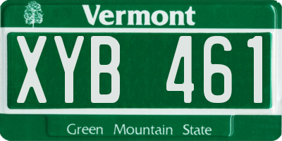 VT license plate XYB461