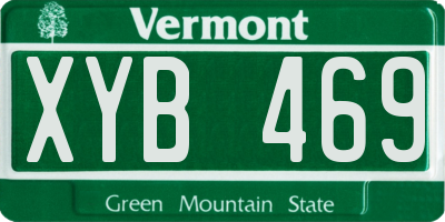 VT license plate XYB469