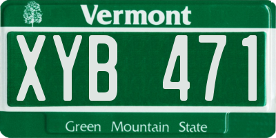 VT license plate XYB471