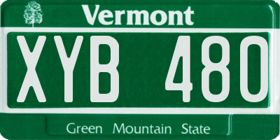 VT license plate XYB480