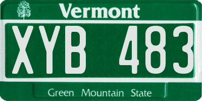 VT license plate XYB483