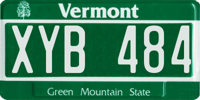 VT license plate XYB484