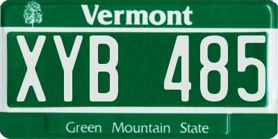 VT license plate XYB485