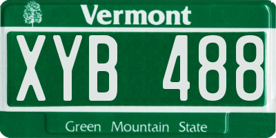 VT license plate XYB488