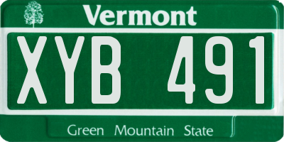 VT license plate XYB491
