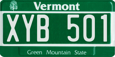 VT license plate XYB501