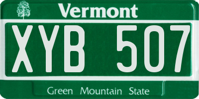VT license plate XYB507