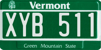 VT license plate XYB511