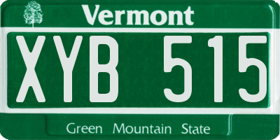 VT license plate XYB515