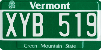 VT license plate XYB519