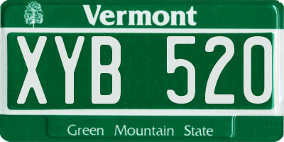 VT license plate XYB520