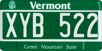 VT license plate XYB522