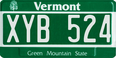 VT license plate XYB524