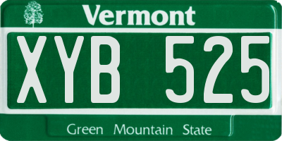 VT license plate XYB525