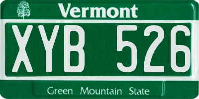 VT license plate XYB526