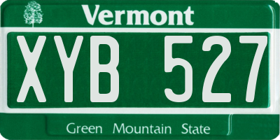 VT license plate XYB527
