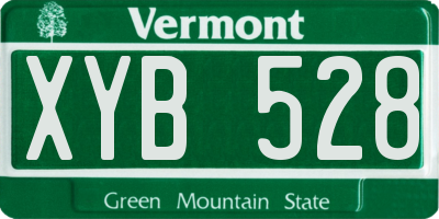 VT license plate XYB528