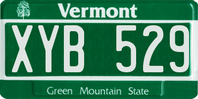 VT license plate XYB529