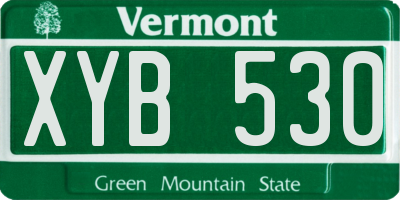 VT license plate XYB530
