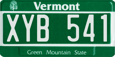 VT license plate XYB541