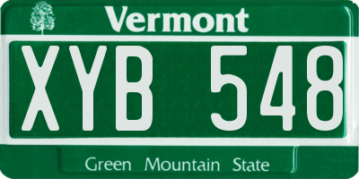 VT license plate XYB548