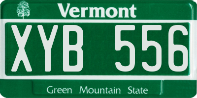 VT license plate XYB556