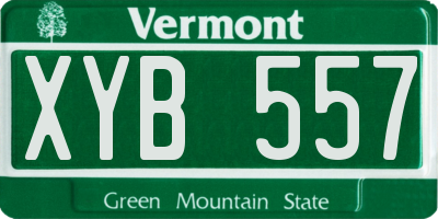 VT license plate XYB557