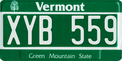VT license plate XYB559