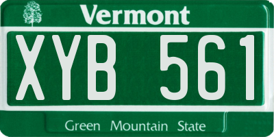VT license plate XYB561