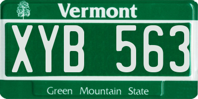 VT license plate XYB563