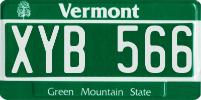 VT license plate XYB566