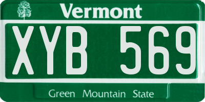 VT license plate XYB569