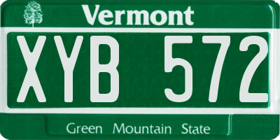VT license plate XYB572