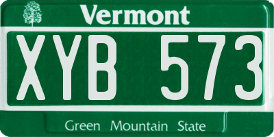 VT license plate XYB573