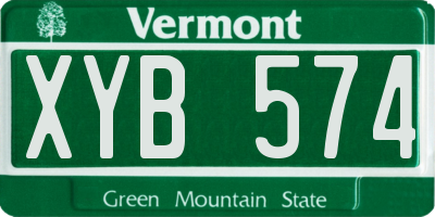 VT license plate XYB574