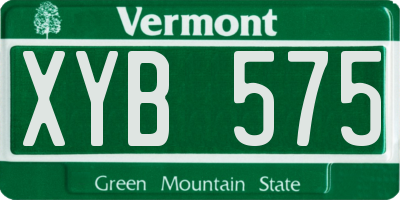 VT license plate XYB575