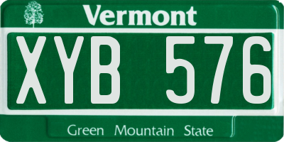 VT license plate XYB576
