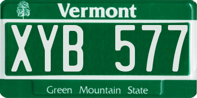 VT license plate XYB577