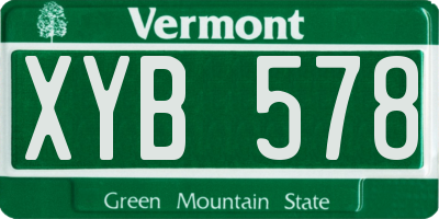 VT license plate XYB578